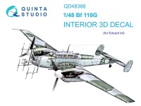Quinta studio QD48386 BF 110G (Eduard) 3D Декаль интерьера кабины 1/48