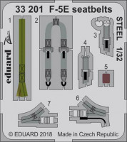 Eduard 33201 F-5E seatbelts STEEL 1/32