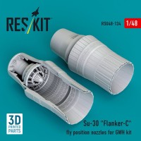 Reskit U48134 Su-30 Flanker-C fly position nozzles (GWH) 1/48