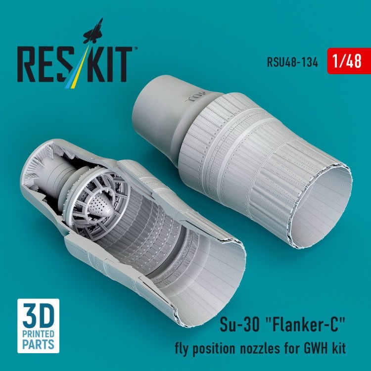 Reskit U48134 Su-30 Flanker-C fly position nozzles (GWH) 1/48