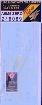 HGW 248089 Decals A6M5 Zero Markings &amp; Stencils 1/48