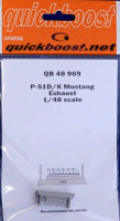 Quickboost QB48 969 P-51D/K Mustang exhaust (MENG) 1/48