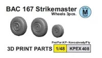 Kovozavody Prostejov EX408 BAC 167 Strikemaster - wheels (3 pcs.) 1/72