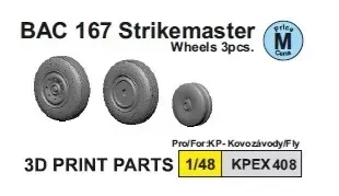 Kovozavody Prostejov EX408 BAC 167 Strikemaster - wheels (3 pcs.) 1/72