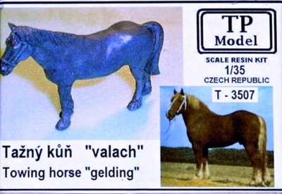 Tp Model T-3507 Towing horse 'Gelding' (resin set) 1/35