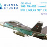 Quinta studio QD48145 F/A-18B (для модели Kinetic) 3D декаль интерьера кабины 1/48