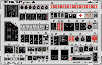 Eduard 32790 B-17 placards