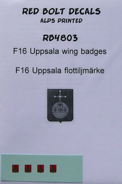 Maestro Models MMCRB4803 1/48 F16 Uppsala wing badges (Alps printed decals)