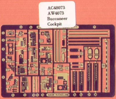 Airwaves (etched) AEC48073 Blackburn/Hawker-Siddeley Buccaneer S.2B cockpit set 1/48