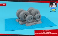 Armory ARAW72363 Lockheed C-130 Hercules wheels with weighted tyres, late type 1/72