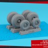 Armory ARAW72363 Lockheed C-130 Hercules wheels with weighted tyres, late type 1/72