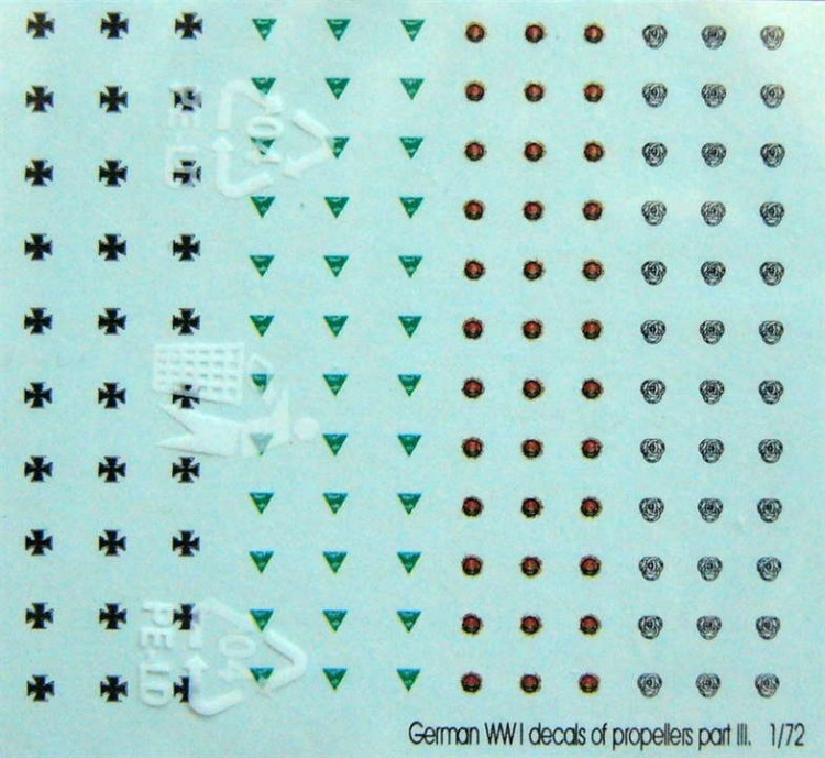 LF Model C72103 Decals German WWI propeller labels - Part III 1/72