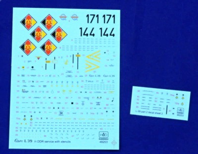 HAD 48203 Decal Aero L-39ZO/V in DDR Service w/ stencil 1/48