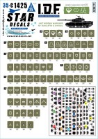 Star Decals 35-C1425 IDF Generic Markings # 1. Israeli brigade/unit insignia markings for tanks and AFVs 1/35
