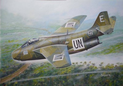 Fly model 32023 SAAB J-29B Tunann (4x camo) 1/32