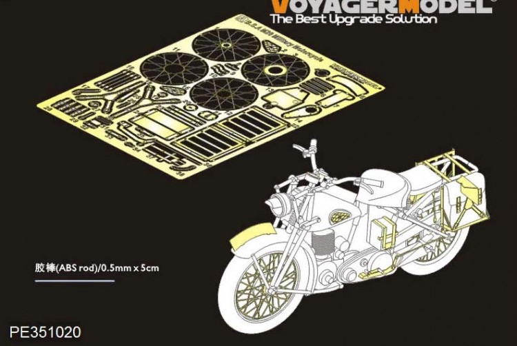 Voyager Model PE351020 WWII British B.S.A M20 Military Motorcycle upgrade set(TAMIYA 35316) 1/35