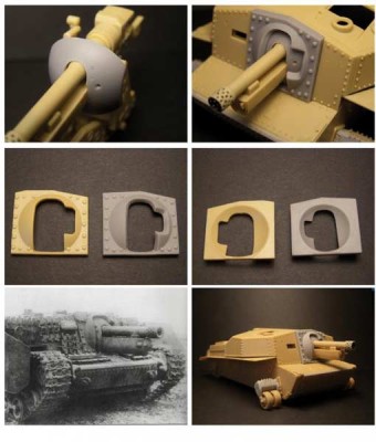 Sbs Model 35001 Zrinyi assault gun mantlet (BRONCO) 1/35