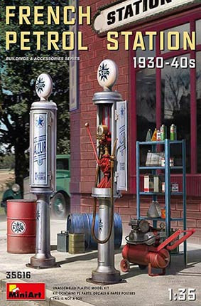 Miniart 35616 1/35 French Petrol Station 1930-40s