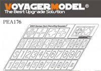 Voyager Model PEA176 Фототравление WWII German Tank Stenciling Template 1 1/35