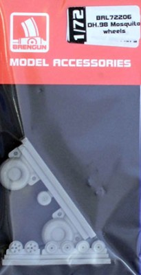 Brengun BRL72206 DH 98 Mosquito wheels (flat pattern) 1/72