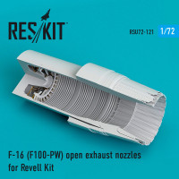 Reskit RSU72-0121 F-16 (F100-PW) open exhaust nozzles for Revell Kit 1/72