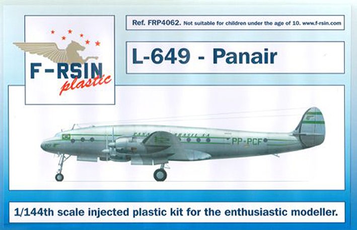 F-rsin Plastic FRP4062 Lockheed L-049/L-749 Constellation - Panair do Brasil - silk-screened/laser decals 1/144