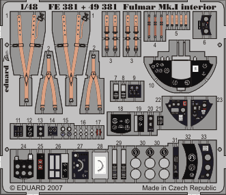 Eduard 49381 Fulmar Mk.I interior S.A. MPM
