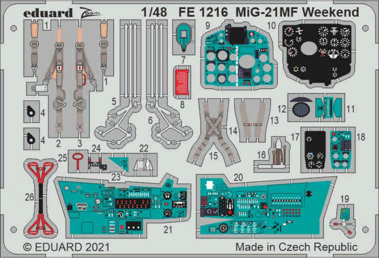 Eduard FE1216 MiG-21MF Weekend (EDU) 1/48