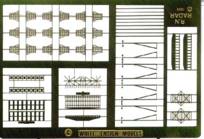 White Ensign Models PE 0701 MODERN ROYAL NAVY RADARS 1/700