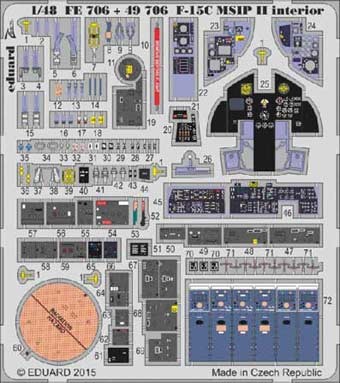 Eduard 49706 1/48 Фототравление для F-15C MSIP II S. A.