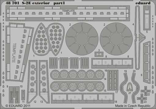 Eduard 48701 1/48 Фототравление S-2E exterior