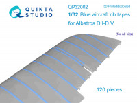 Quinta studio QP32002 Голубые киперные ленты для Albatros D.I-D.V (для любых моделей) 1/32
