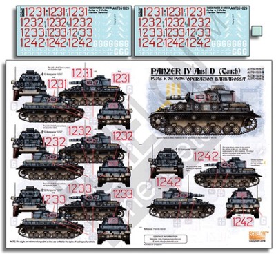 Echelon FD AXT351029 Pz.Rgt. 6 Pz.Kpfw.IV Ausf.Ds (Tauch) - Operation Barbarossa 1/35