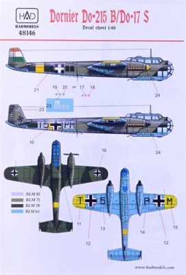 HAD 48146 Decal Dornier Do-215B/Do-17S Part 2 1/48
