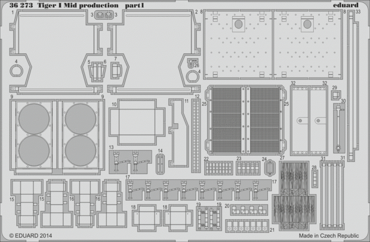 Eduard 36273 Tiger I Mid production 1/35