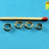 Aber 35L-120 105mm D1504 L/44 barrel with muzzle brake for Sherman M51 1/35