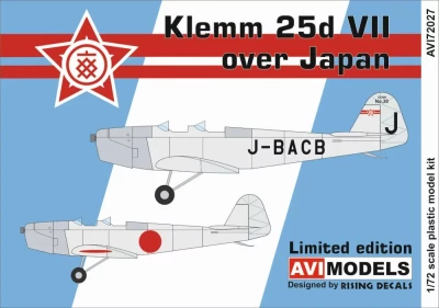 Avi Models 72027 Klemm 25d VII over Japan, 1935-1937 (2x camo) 1/72