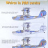 HM Decals HMD-72091 1/72 Decals Superm. Walrus Mk.I FAA Service Pt.6