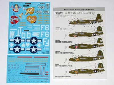 Foxbot Decals FBOT48020 Douglas A-20 Boston &quot;Pin-Up Nose Art and Stencils&quot; Part 2 1/48