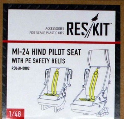 Reskit RSU48-0002 Mi-24 Hind Pilot seat w/ PE saf.belts (REV) 1/48