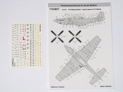 Foxbot Decals FBOT72046 Stencils for North-American P-51D Mustang 1/72