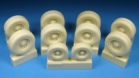 Barracuda Studios BCR48238 Rockwell B-1B Lancer Main and nose wheel set (designed to be used with Monogram and Revell kits) 1/48