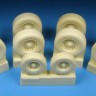 Barracuda Studios BCR48238 Rockwell B-1B Lancer Main and nose wheel set (designed to be used with Monogram and Revell kits) 1/48