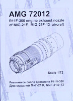 Amigo Models AMG 72012 R11F-300 exhasut nozzle for MiG-21F/F-13 1/72