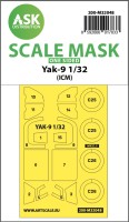 Art Scale 200-M32048 Yakovlev Yak-9 wheels and canopy frame paint masks (outside only) 1/32