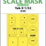 Art Scale 200-M32048 Yakovlev Yak-9 wheels and canopy frame paint masks (outside only) 1/32