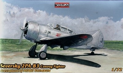 Kora Model 72121 Seversky 2PA-B3 Convoy Fighter ASAHI SHIMBUN 1/72