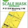Art Scale 200-M48050 North-American P-51D/K Mustang wheels and canopy frame paint masks (inside and outside) 1/48