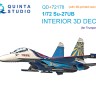 Quinta studio QD+72178 Su-27UB (Trumpeter) 3D Декаль интерьера кабины 1/72