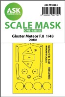 Art Scale 200-M48264 Gloster Meteor F.8 canopy frame paint mask (outside only) 1/48